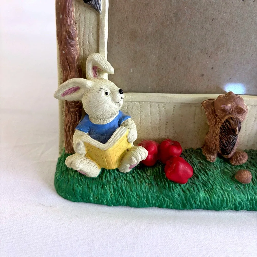 Vintage Burnes of Boston Woodland Animal Frame Bear Bunny Squirrel Nursery Gift‎